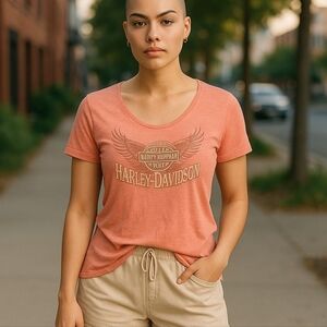 Harley Davidson tieup side womens tee. Size Medium